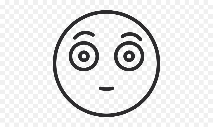 Flushed Face Emoji Icon Of Line Style - Circle,Flushed Face Emoji