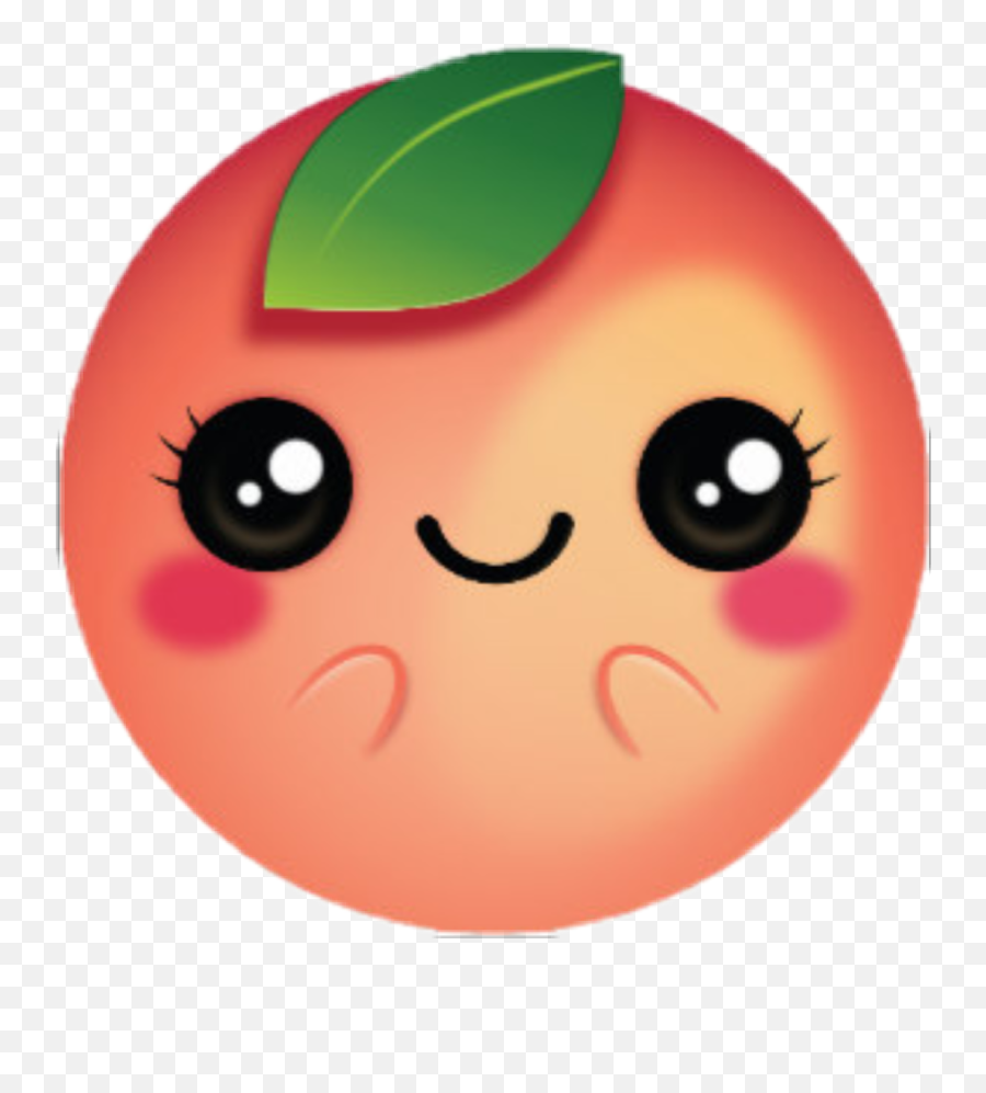 Peach Sticker Challenge - Peaches Kawaii Emoji,Peach Emoticon