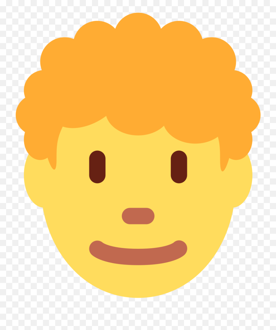 Twemoji12 1f468 - Curly Hair Emoji Boy,Emoticon Faces