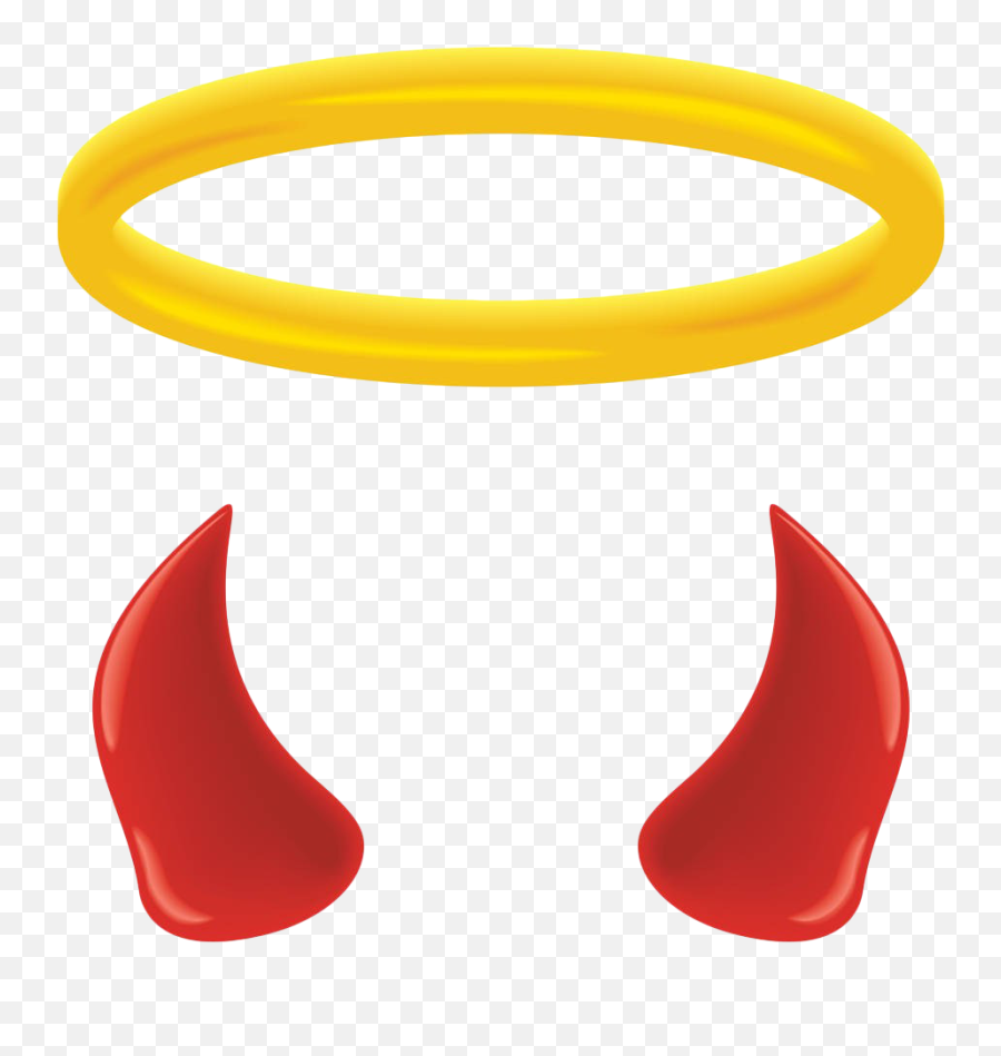 Angel Halo Clipart Png Image With No - Angel Devil Emoji Png,Angel And Devil Emoji