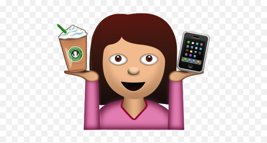 Im A Basic Whatever Girl Whatever - Emoji With Brown Hair,Girl Emoji