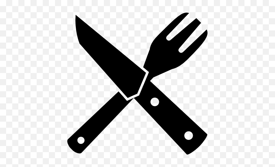 Free Download Restaurant Symbol Of A Cross Of Fork And Knife - Knife And Fork Crossed Over Emoji,Fork And Knife Emoji
