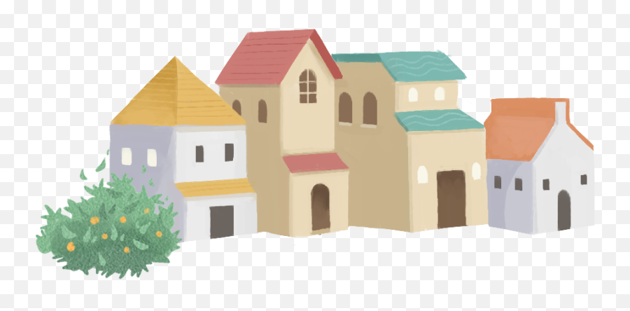 Cartoon Coloring Houses U4e8cu6708u7d05 - Color Cartoon Cartoon House And Houses Emoji,House Emoji Png