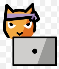 Hacker Cat Issue - Cartoon Emoji,Emoji Hacker