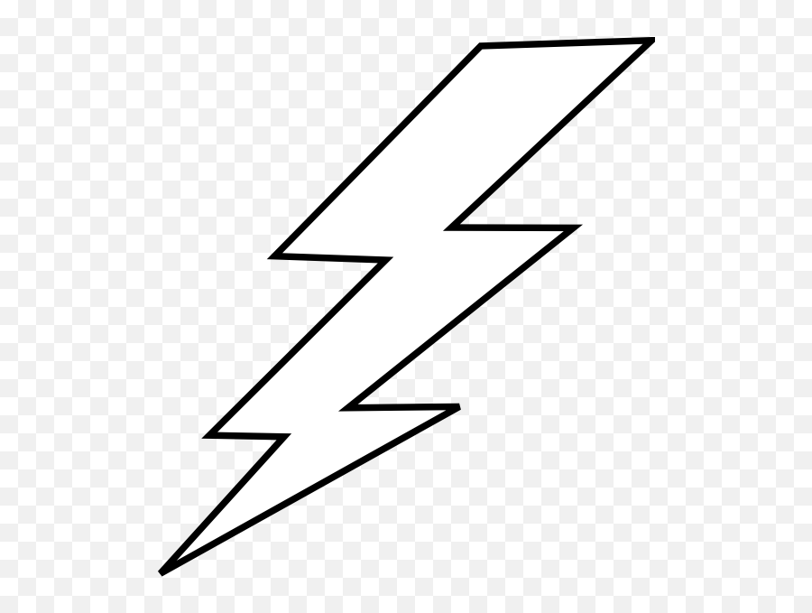 Lightning Bolt Clipart Black And White - White Lightning Bolt Transparent Emoji,Lightening Emoji