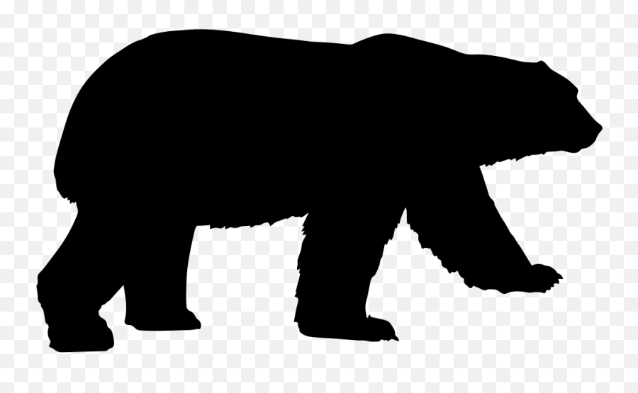 Grizzly Bear Silhouette American Black Bear Clip Art - Bear Silhouette Polar Bear Vector Emoji,Grizzly Bear Emoji