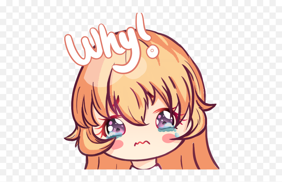 Erinacry - Cartoon Emoji,Sad Anime Emoji