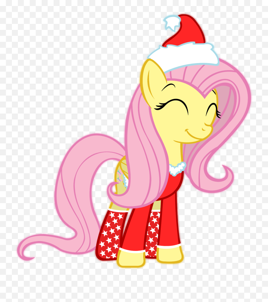 Fluttershy For Christmas With Socks - Visual Fan Art My Little Pony Christmas Fluttershy Emoji,Raises Hand Emoji
