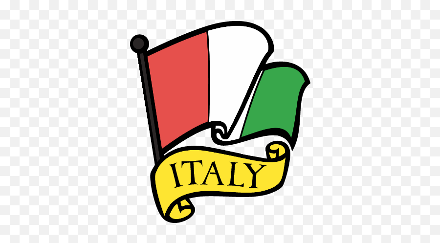Italy Rome Italian Sticker - Flag Clipart Of Italy Emoji,Italian Flag Emoji