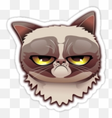 Pin - Cartoon Grumpy Cat Face Emoji