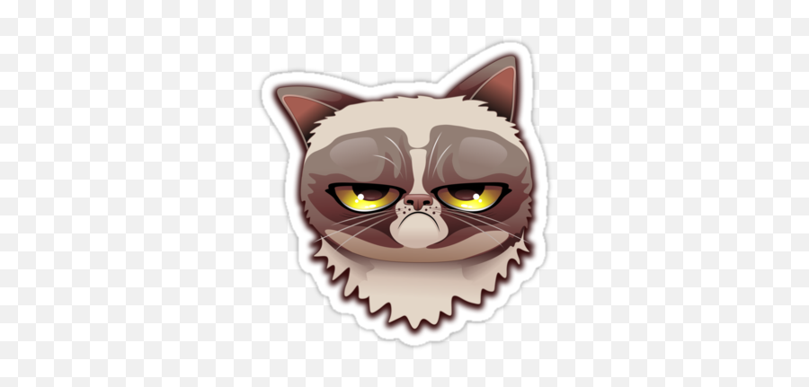 Pin - Cartoon Grumpy Cat Face Emoji,Grumpy Cat Emoji