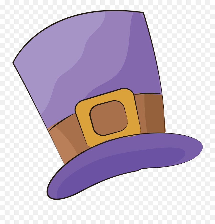 Purple Top Hat Clipart - Sombrero De Mago Morado Animado Emoji,Top Hat Emoji