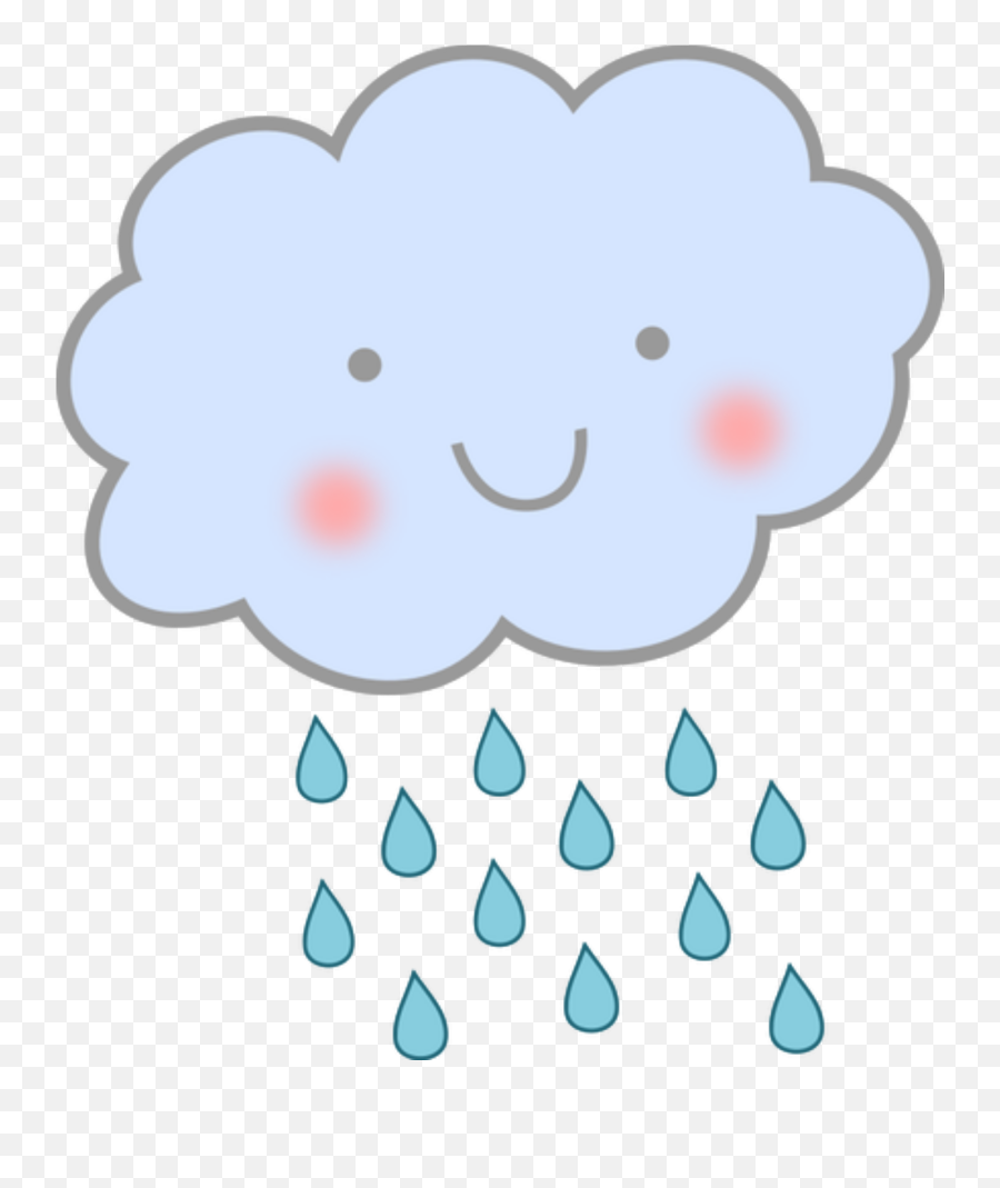 Nuvem Sorrindo Em Png Transparent Png - Cute Rain Cloud Png Emoji,Rain Cloud Emoji