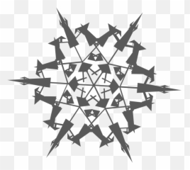 Sharp Frozen Snowflake Black and White Free SVG File - Language Emoji