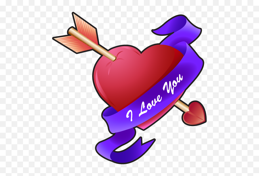 Clipart Info - Arrow With 2 Heart Color Violet Transparent Love Emoji,Colored Heart Emoji