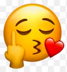 Popular and Trending fyou Stickers PicsArt - Kiss Middle Finger Emoji