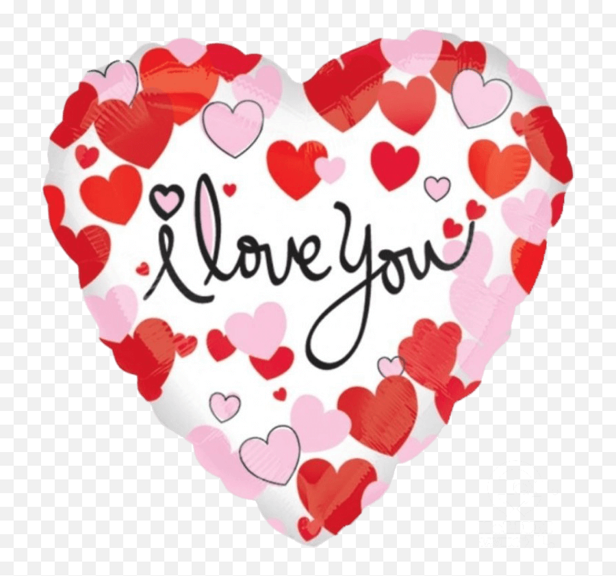 I Love You Heart Foil Balloon - Heart Foil Balloons Love Emoji,Heart Emoji Balloon