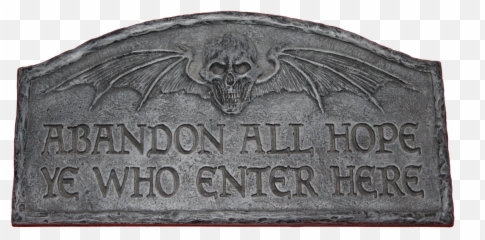 Gravestone Clipart Man Angel - Abandon All Hope Ye Who Enter Here Emoji
