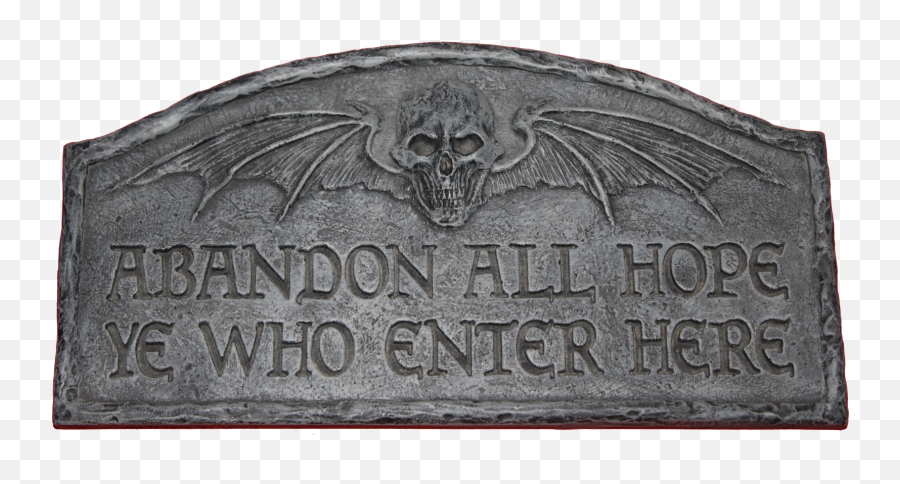 Gravestone Clipart Man Angel - Abandon All Hope Ye Who Enter Here Emoji,Tombstone Emoticon