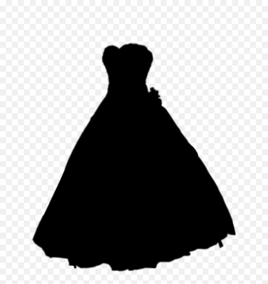 Dress Silhouette Clip Art Black M - Silhouette Black Dress Cartoon Emoji,Black Emoji Dress