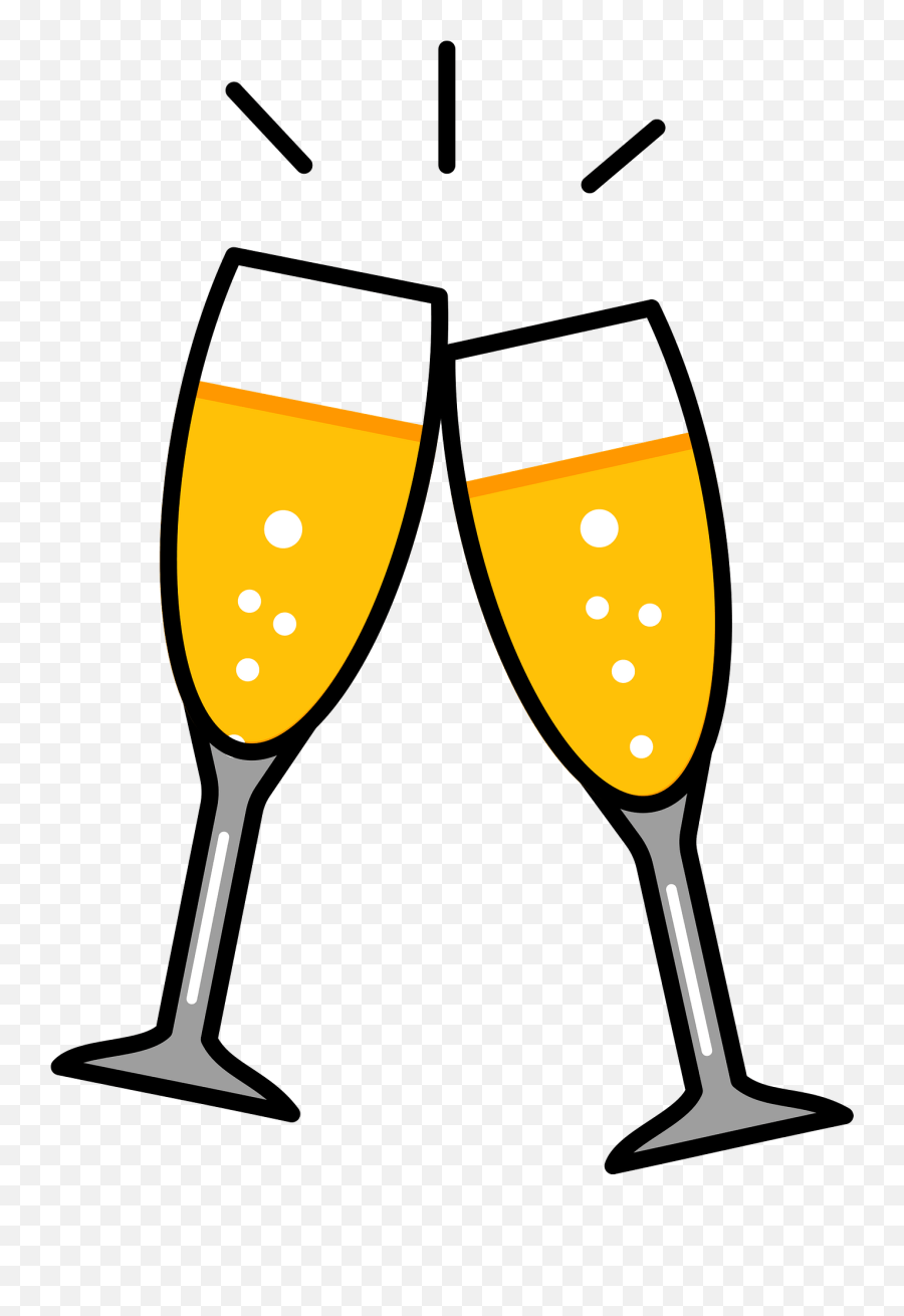 Champagne Clipart - Glasses And Champagne Emoji,Champagne Emoji Transparent