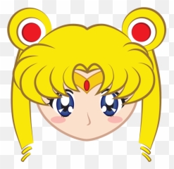 Sailor Moon Chibi Head Clipart - Face Emoji