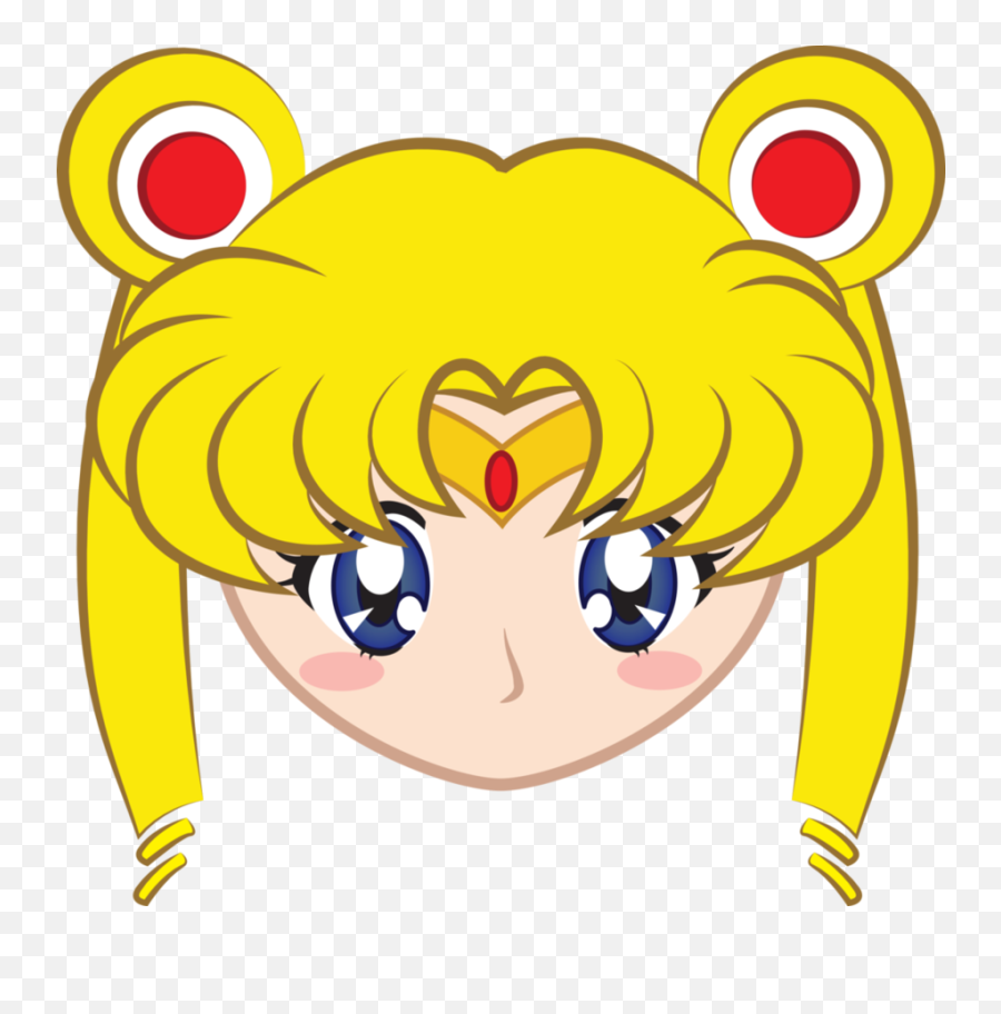 Sailor Moon Chibi Head Clipart - Sailor Moon Chibi Face Emoji,Sailor Moon Emoji