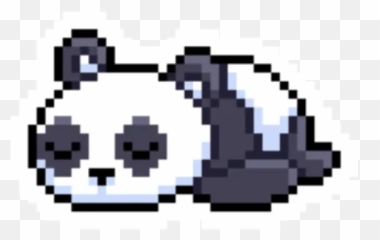 Sleeping Panda Games - Sans Face Pixel Art Emoji,Panda Emoticon