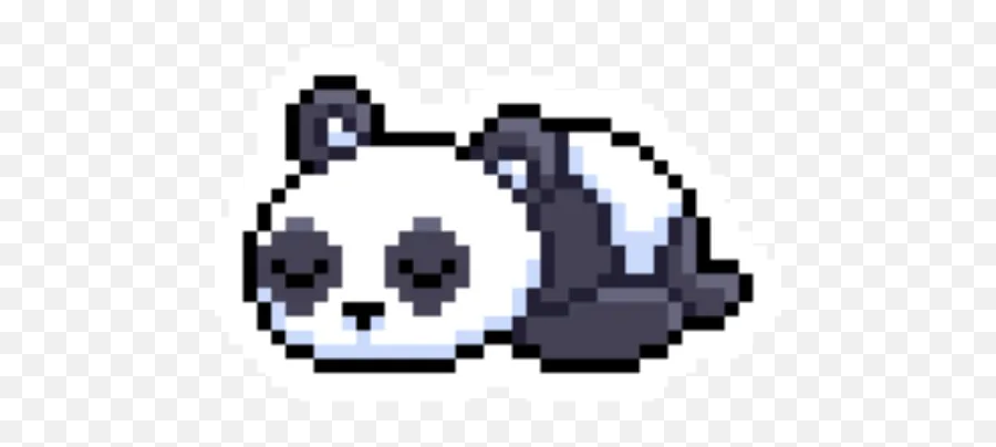 Sleeping Panda Games - Sans Face Pixel Art Emoji,Panda Emoticon