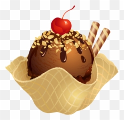 Dessert Clipart Face Picture - Ice Cream Cone Clipart Png Emoji,Chocolate Pudding Emoji