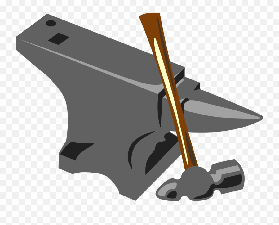 Blacksmith Anvil Hammer - Anvil And Hammer Emoji,Shot And Diamond Emoji