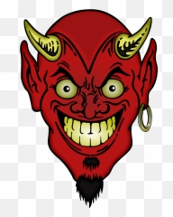 Demon Clipart Satanic Transparent Free For - Devil Face Png Emoji