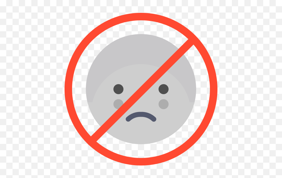 Disabled Emoticon Emoji Sad Face Forbidden Free Icon Of - Ban Plastic Clip Art,Sad Emoji