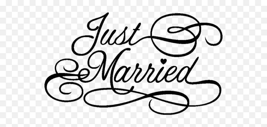 Justmarried Sticker - Wedding Love Png Text Emoji,Find The Emoji Wedding