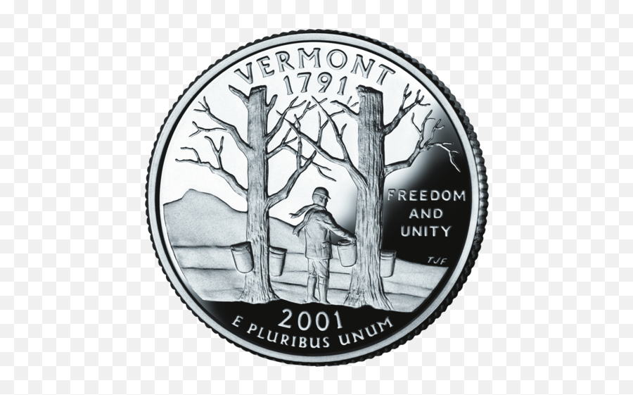 2001 Vt Proof - Quarter Dollar Vermont 1791 Emoji,Maple Syrup Emoji