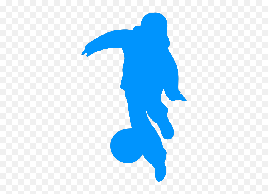 Blue Football Silhouette - Illustration Emoji,Soccer Goal Emoji