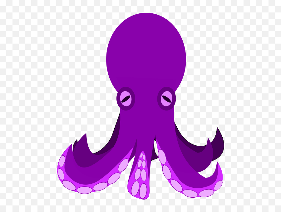 Cartoon Octopus Vector Illustration - Purple Octopus Clipart Emoji,Emoji Tattoo Gun
