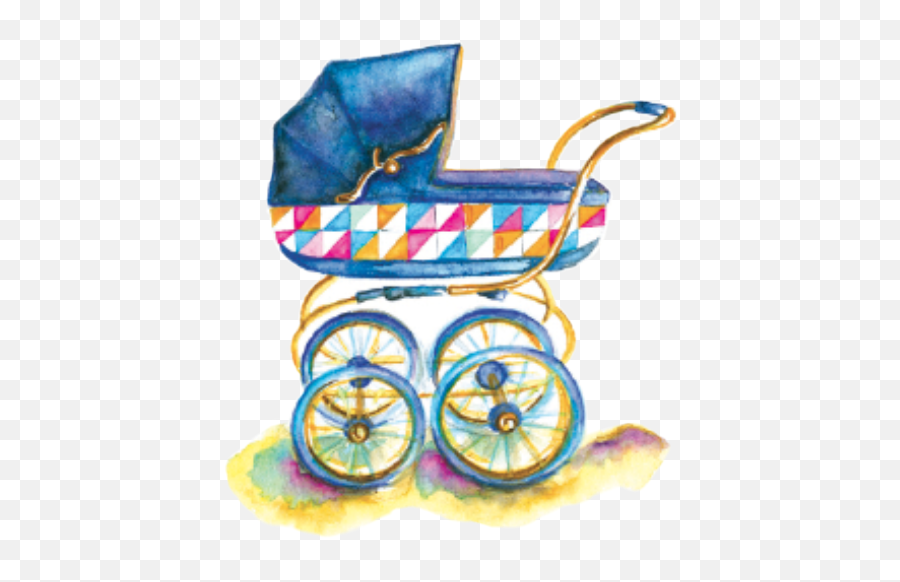 Watercolor Babystroller Stroller Baby - Clip Art Emoji,Baby Stroller Emoji