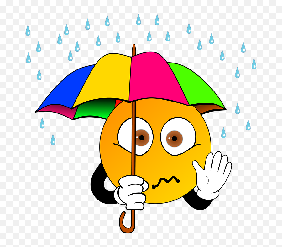 Umbrella Storm Screen - Cartoon Emoji,Rain Emoji
