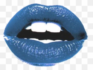 Blue Lips - Gif Transparent Background Love Emoji