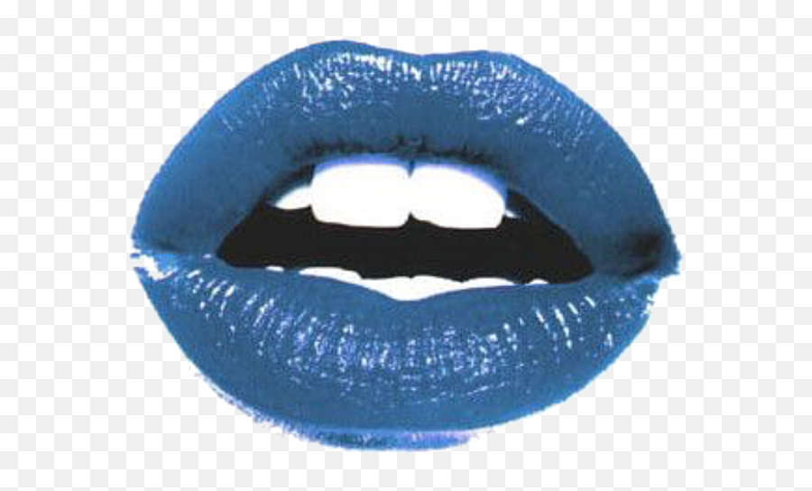 Blue Lips - Gif Transparent Background Love Emoji,Woman Lipstick Dress Emoji