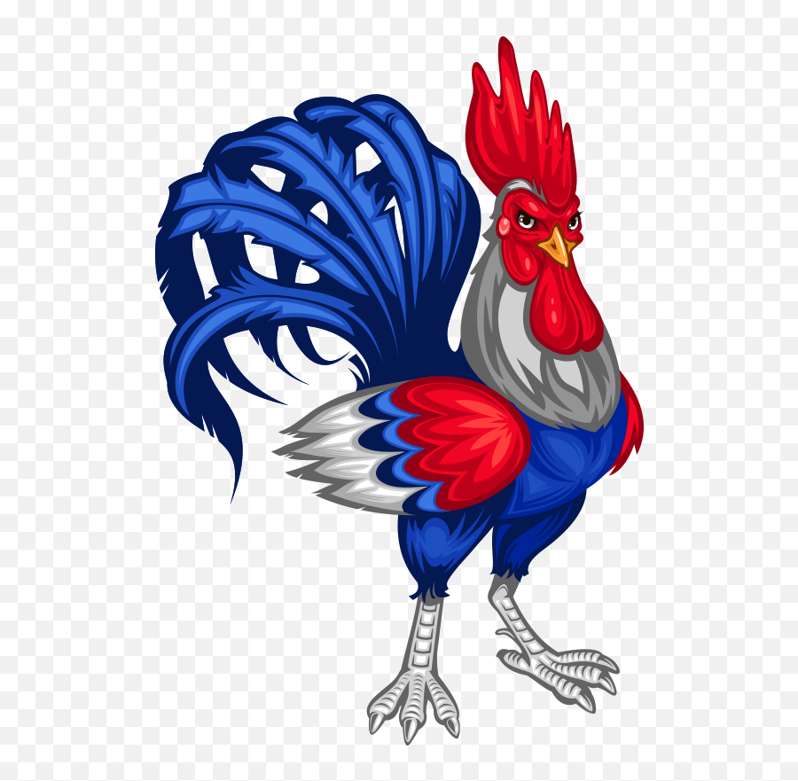 French Rooster Illustration Wall Art Emoji,Rooster Emoji