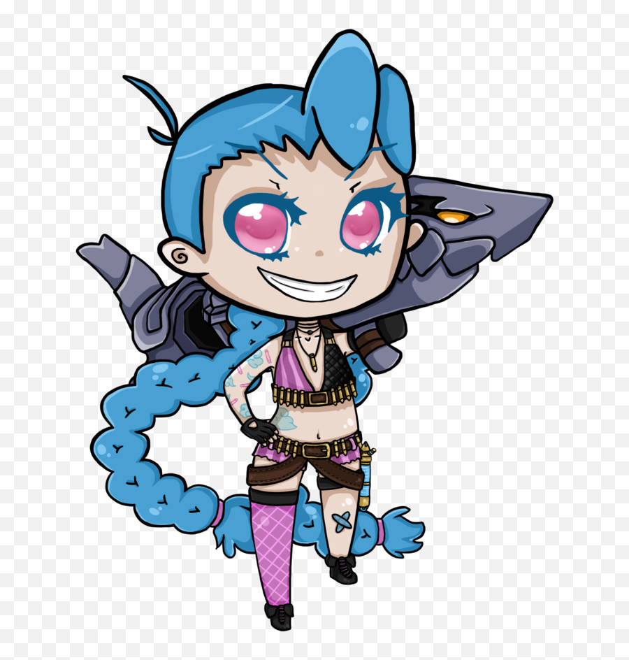 Jinx Lol Chibi Clipart - Full Size Clipart 2273643 Jinx League Of Legends Cartoon Emoji,League Of Legends Emoji