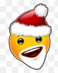 Little Santa Smiley - Cartoon Emoji,Santa Emoticons