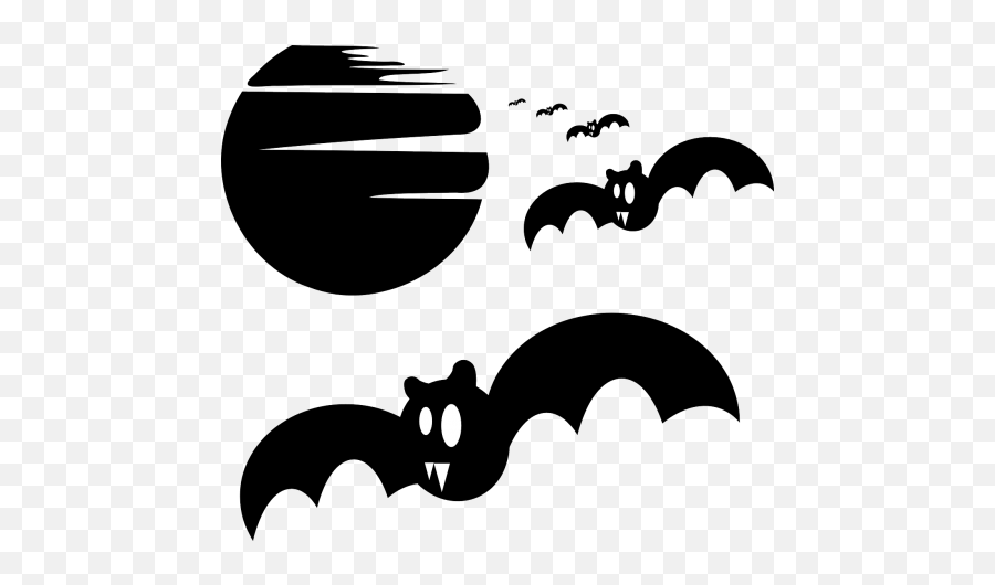 Vampire Vamp Dracula Fangs Emoticon - Bats Halloween Silhouette Emoji,Bat Emoticon
