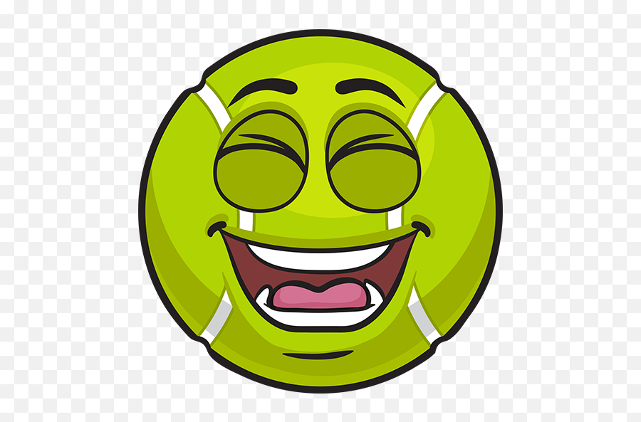 Tennis Emoji Stickers - Tennis Ball Eyes And Mouth,Violent Emojis