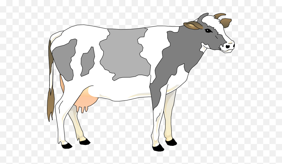 Cow Clip Art At Clker Vector Clip Art - Realistic Cow Clip Art Emoji,Cow And Man Emoji