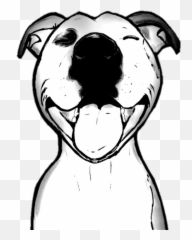 Pitbull Bully Smile Landseal - Pitbull Cartoon Emoji,Pitbull Emoji