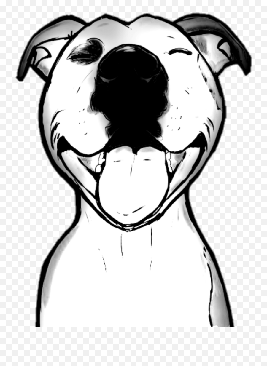 Pitbull Bully Smile Landseal - Pitbull Cartoon Emoji,Pitbull Emoji