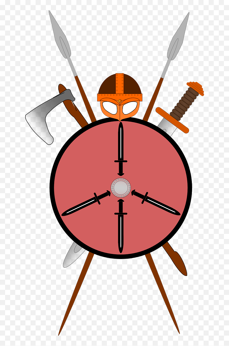 Helm Sword Shield Spear Lance - Sword Axe Shield Spear Emoji,Sword And Shield Emoji